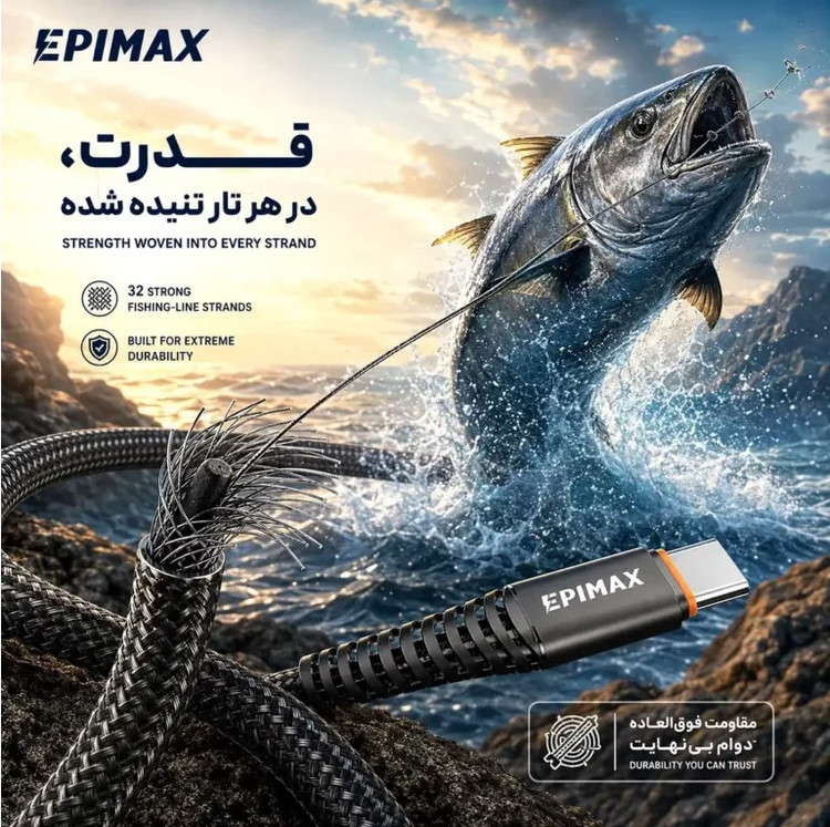 کابل شارژ اپیمکس EC-136 Paragliding C to C 60W