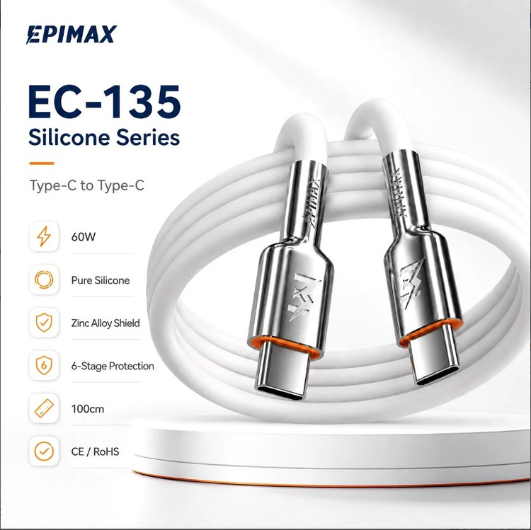 کابل شارژ اپیمکس EC-135 Silicon Series CtoC