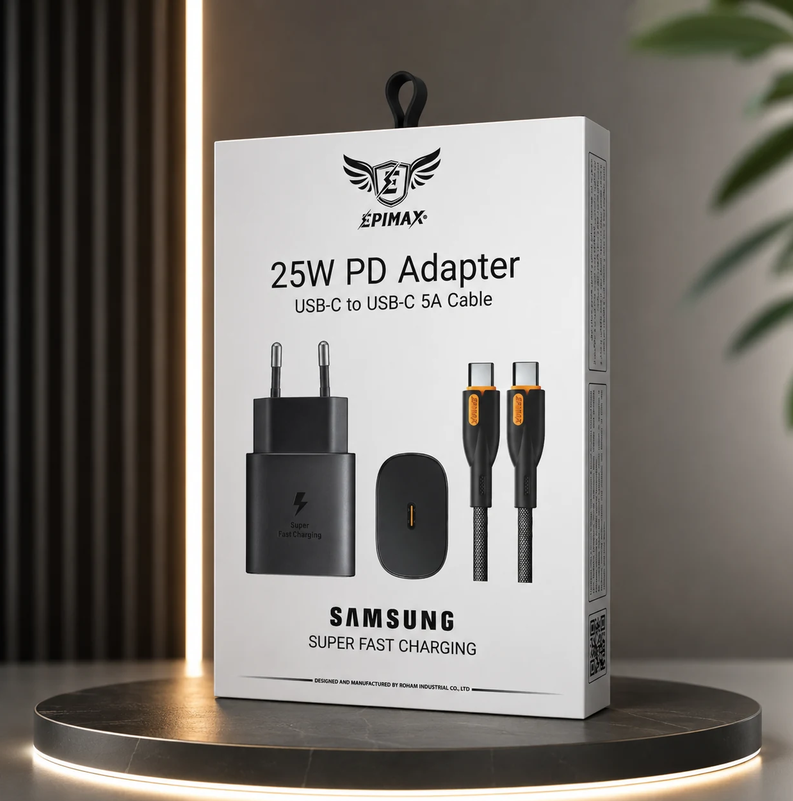آداپتور شارژ 25 وات و کابل اپیمکس EA-175