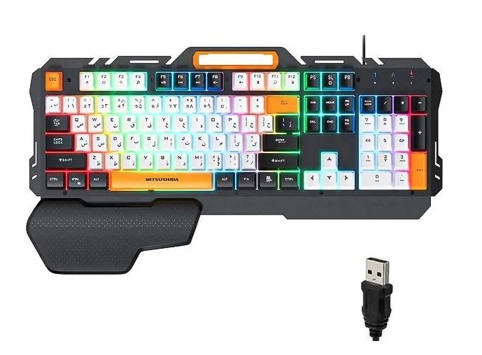 کیبورد گیمینگ iMICE مدل GK-700 با نورپردازی RGB با سیم